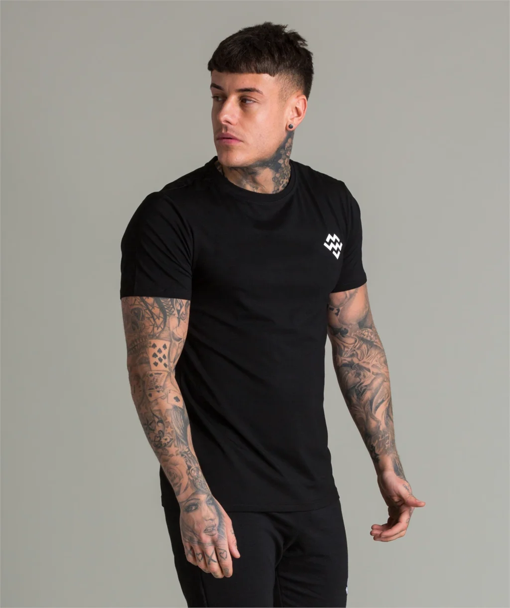 Темный логотип Роза вышивка полосатая Мужская футболка короткий рукав 2019 Лето