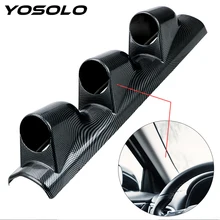 YOSOLO 3 отверстия Dash Gauge столб Pod кластер 52 мм авто метр Универсальный левый/правый ручной привод автомобильный приборная группа держатель