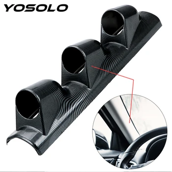 

YOSOLO 3 Hole Dash Gauge Pillar Pod Cluster 52mm Auto Car Meter Universal Left/Right Hand Drive Car Gauge Cluster Mount Holder