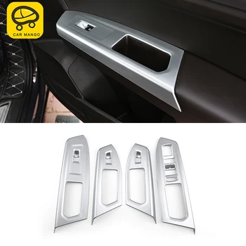 

CARMANGO for Volkswagen VW Atlas Teramont Car Door Window Control Lift Panel Cover Trim Frame Sticker Chrome Interior Accessory