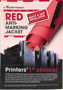 

5 pcs Red anti marking jacket 750X550X0.35mm transfer cylinder jacket for SM74 PM74 offset printing machine spare parts