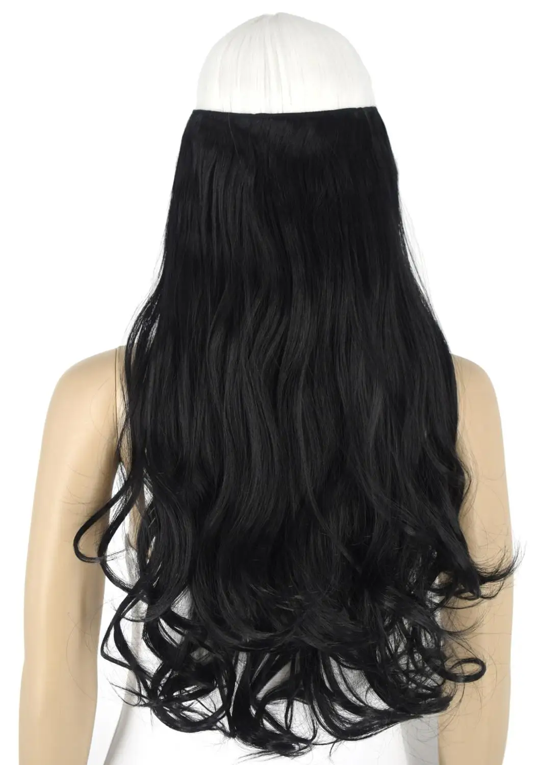 TOPREETY-extensiones de cabello ondulado, fibra sintética resistente al calor, 120gr, 5 clips, 5002
