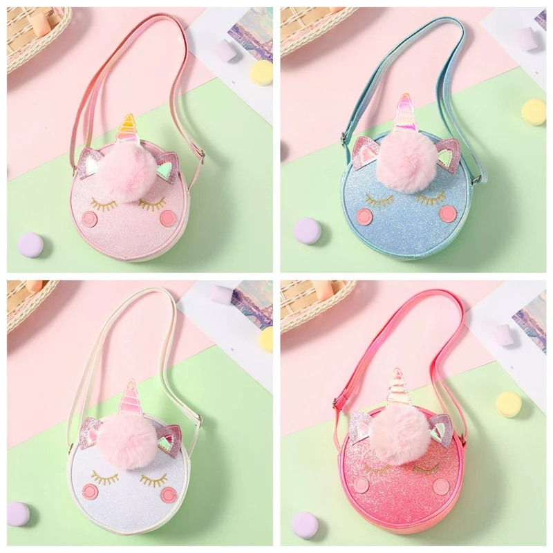 Cute Shinny Glittering Unicorn Shoulder Crossbody Bag
