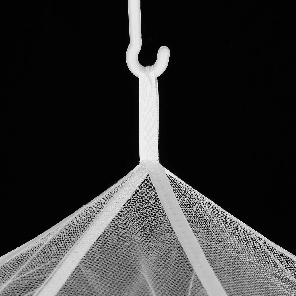 Universal White Dome Mosquito Mesh Net Easy Installation Hanging Bed Canopy Netting for Single to King Size Beds Hammocks Cribs