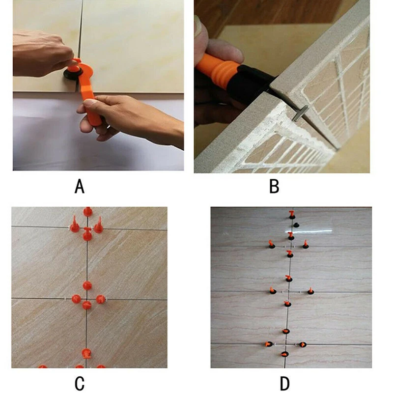 

100Pcs Useful Reusable Tile Leveling Positioning System Leveler T-Lock Floor Tool For 2-8mm Spacer Tile Positioning Levelers