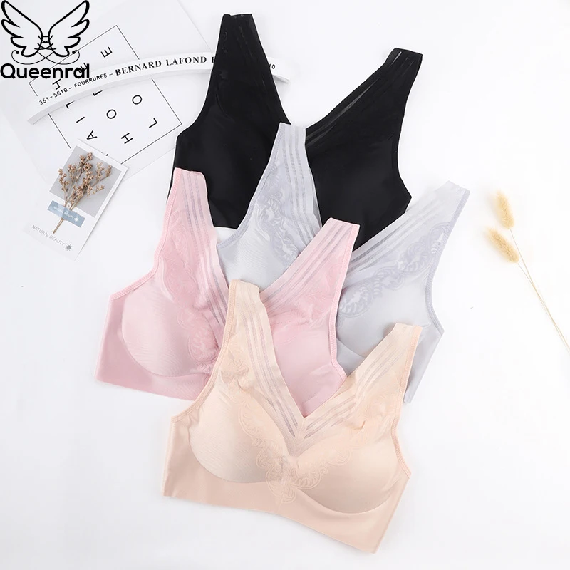 

Queenral Seamless Bras For Women Underwear Push Up Bra BH Lingerie Bralette Plus Size Brassiere M L XL XXL Soutien Gorge Femme