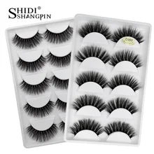 SHIDISHANGPIN накладные ресницы, 5 пар, норковые ресницы, толстые норковые ресницы, натуральные накладные ресницы, искусственные ресницы