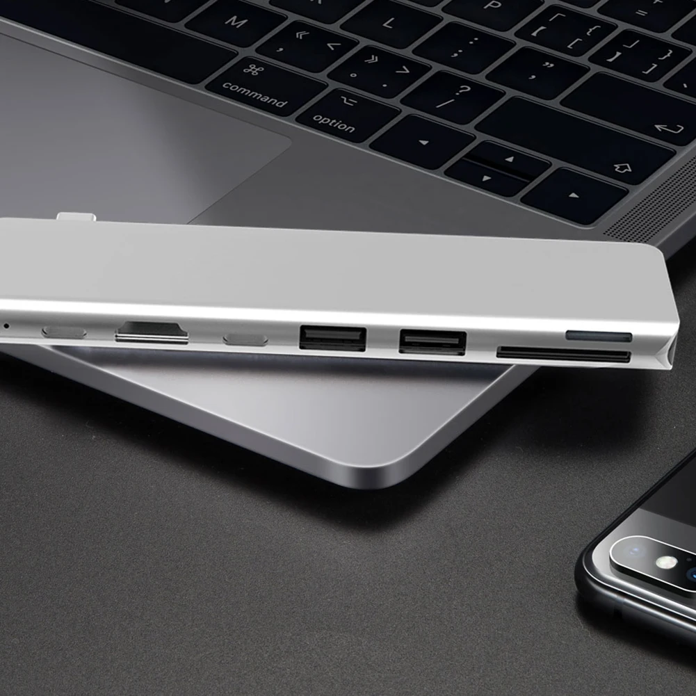 5 В-2 USB C концентратора двойной Тип C Мульти USB 3,0 HDMI адаптер с SD/устройство для считывания с tf-карт USB-C 3,0 разветвитель Порты и разъёмы USB-C концентратор для MacBook