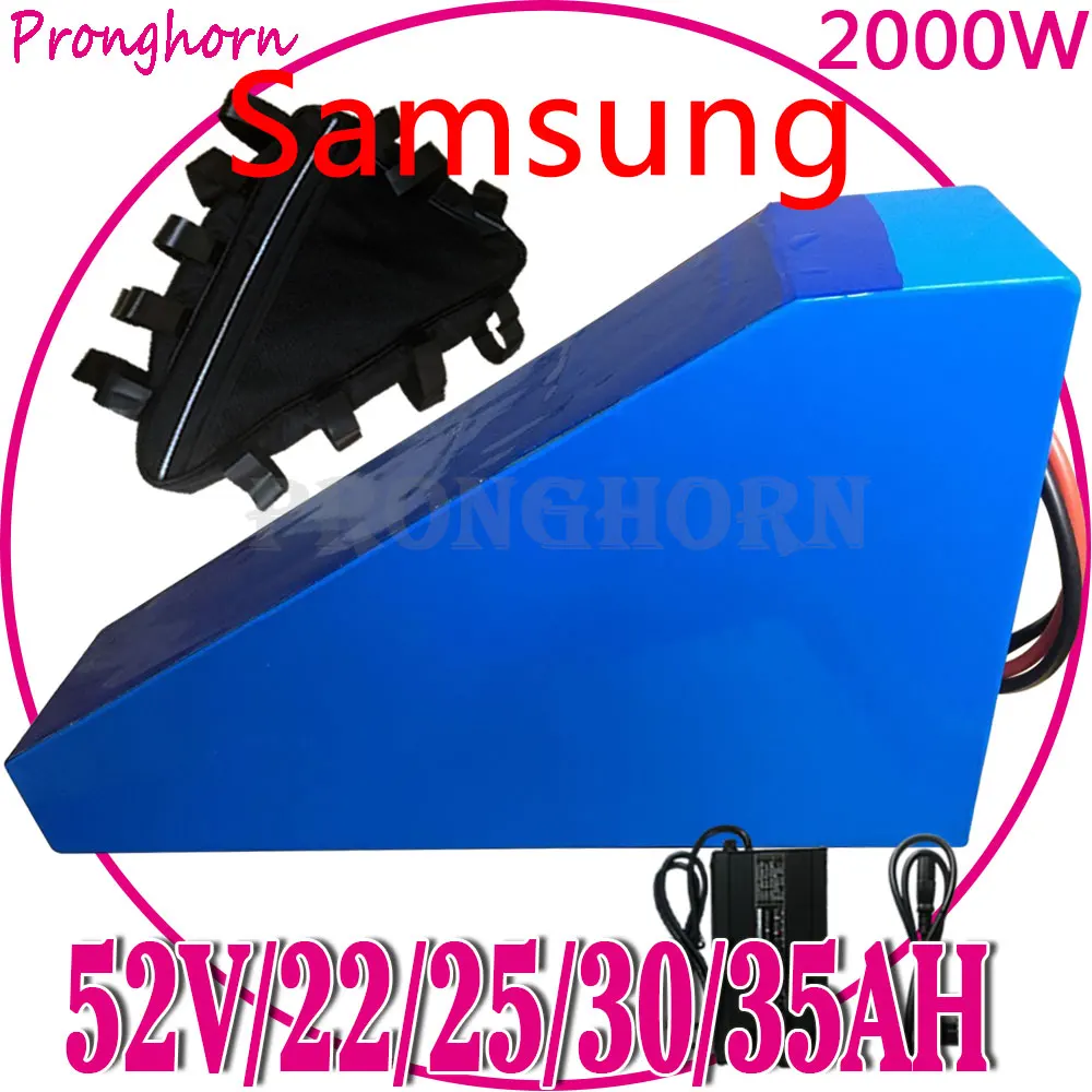 52V 22Ah Lithium Ion Pack Ebike Battery for 1000W Electric Bicycle Motor 