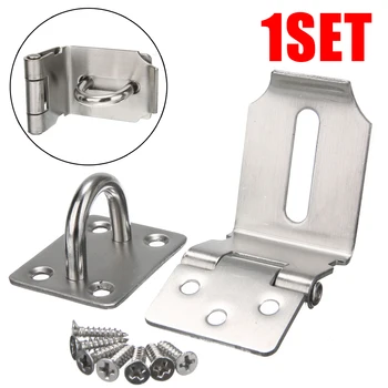 価格 Mayitr 耐久性のあるステンレス鋼クラスプ掛け金とステープルゲートドア小屋南京錠ラッチロックハードウェアツール