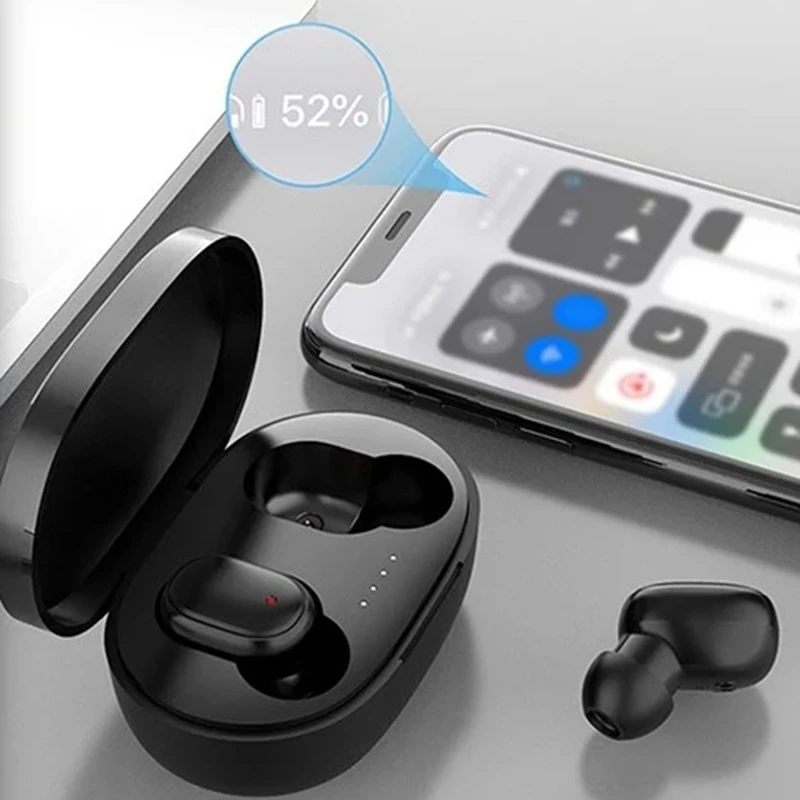 A6S Pro TWS Wireless Headphones Auto Pairing Mini In Ear Earbuds HiFi BT 5 0 Stereo with Wireless Charging Case
