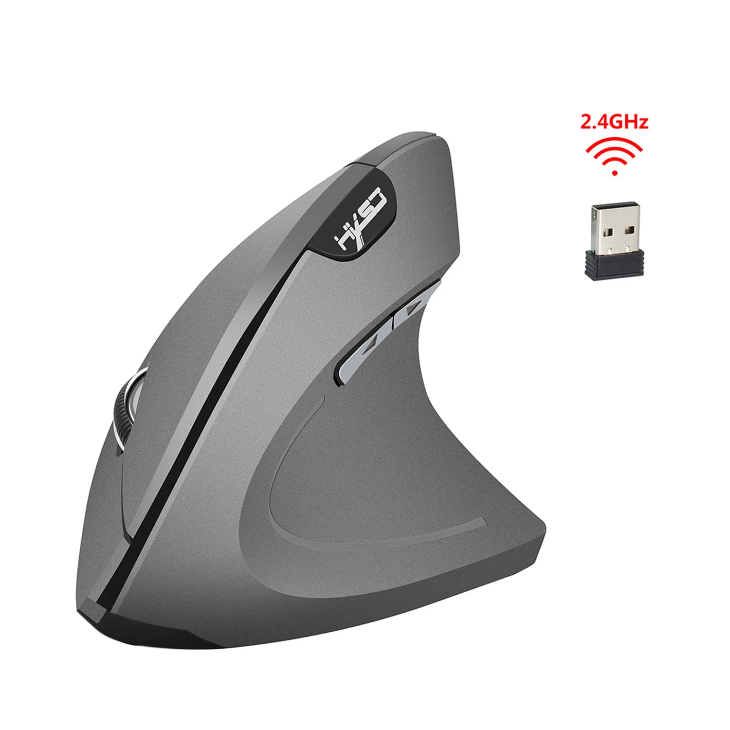 

New wireless mouse 2.4G vertical healthy mouse with external battery 6D design computer office mouse