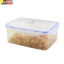 Высококачественная коробка для ланча, коробка для хранения еды, набор из 3 предметов, прозрачный пластиковый контейнер для хранения еды с герметичной крышкой, Ланчбокс