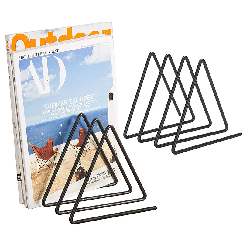 С 3 отделениями для рабочего стола треугольной черная металлическая проволока