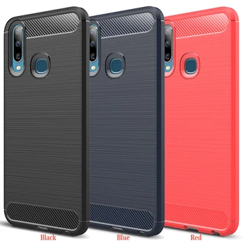 

50pcs/lot For Vivo Y3 Shockproof Rugged Brushed Soft TPU Armor Carbon Fiber Case For Vivo Y17