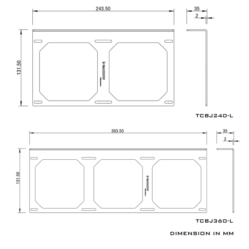 Carrinho-suporte do Ventilador do Radiador 12cm 240 mm 360 mm Suporte de Montagem do Radiador Acessório da Caixa do Computador Gadget Tcbj240 360-l - Imagem 2