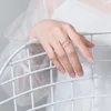 DIEERLAN, Anillos de hojas de cristal de Plata de Ley 925 con personalidad para mujer, joyería de boda, Anillos de dedo antiguos ajustables ► Foto 3/6