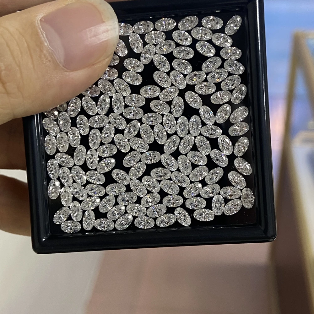 Meisidian 4*6mm D VVS1 Oval Cut 0.4 Carat White Moissanite Stone Loose Diamond Ring Making