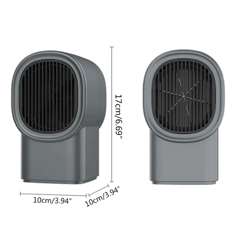 Mini-Heizgerät für Zuhause, tragbarer elektrischer Lufterhitzer, 2S, schnelles Aufheizen, warmer Ventilator, Desktop für das Badezimmer im Haushalt im Winter_voghion.com
