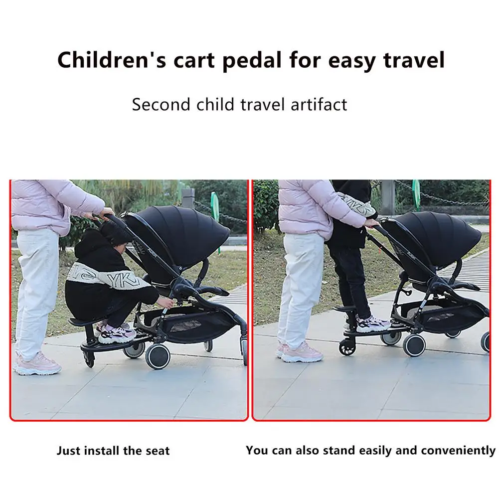 summer baby stroller accessories Wheeled Buggy Board Kids Pushchair Stroller Ride On Board With Detachable Seat Stroller Universal Fit For Most Prams For 2 K baby stroller accessories online	