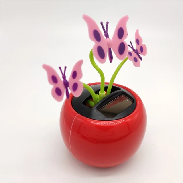 Decoration Gift Solar Powered Dancing Flower Dancer Toy Car Decoration for Car Dashboard Office Desk Ornaments 5