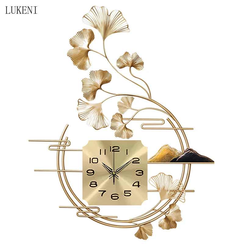 

Nordic Light Luxury Clocks Living Room Wall Home Clock Decoration Porch Mute Clock Wall Modern Creative Wall Clock