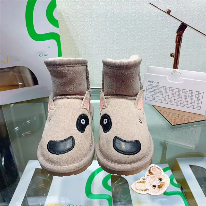 NEW Animal Design Cute Snow Boots For Children Kids Hight Qualiy Winter Plush Shoes Thermal Boots For Girl&Boy Kids