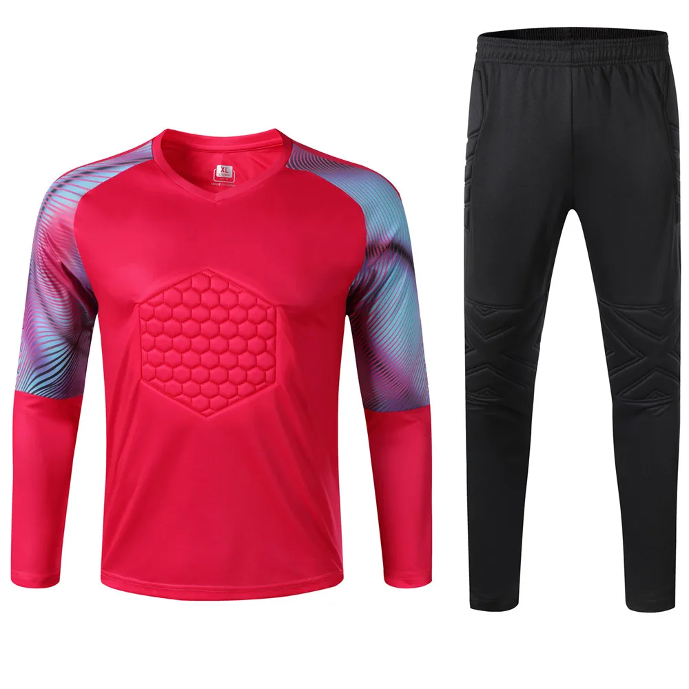 

19/20 New Adult Soccer Goalkeeper Training Uniform Men kids Soccer Jerseys Sets Children Football Goalkeeper Doorkeepers Shirt