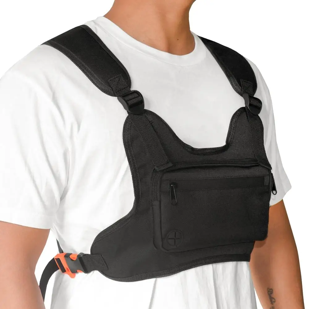 

Multi-function Molle Vest Outdoor Sports Fitness Men Protective Tops Men's Tactical Vest Fluorescent Back Outdoor Running Vest