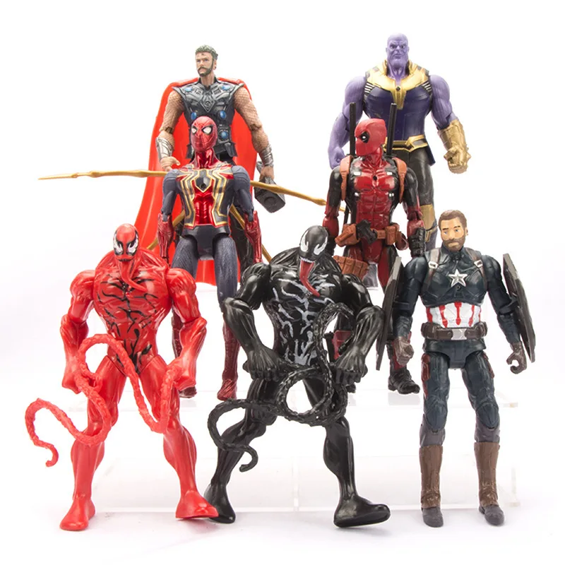 7 type Super Heros Marvel Toys the Amazing Venom Spider Man Figure Scale PVC Action Figures Superhero Collectible Model | Игрушки и