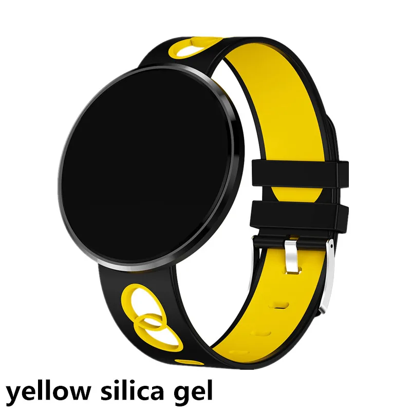 yellow Silica gel CF006H смарт-Браслет фитнес-трекер Шагомер монитор сердечного ритма в режиме реального кровяного давления мониторящий сон IP67, водонепроницаемые Смарт-часы - Цвет: yellow Silica gel