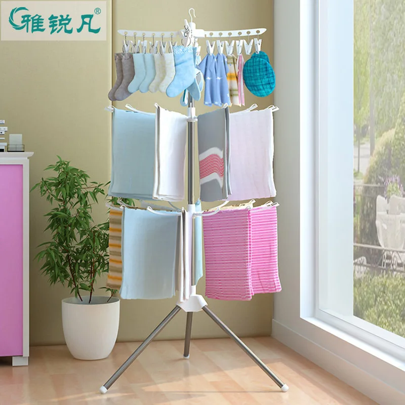 

Ya rea fan Multi-functional Drying Rack Towel Drying Rack Infant Diaper Rack Stainless Steel Multilayer Clothes Rack