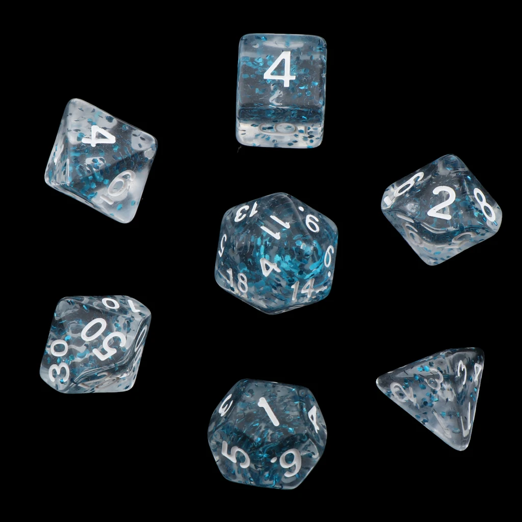 7Pc Multi-sided Dices Set D4-D20 MTG DND RPG Board Game Dice for D&D Roleplaying Party Casino Table Game Toy
