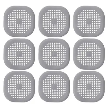 

9Pcs Silicone Floor Drain Covers Sink Anti-blocking Stoppers Hair Filters Sewer Strainer Nets for Home Bathroom Kitchen