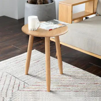

Solid Wood Small Coffee Table Simple Modern Creative Side Table Seating Corner Nordic Small Round Table Mini Table