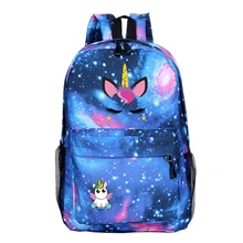 Рюкзак для ноутбука Unicornio, рюкзак для путешествий с единорогом, черный рюкзак Mochilas Escolar для мальчиков, школьные сумки для девочек-подростков