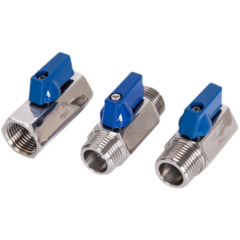 

1/8" 1/4" 3/8" 1/2" 3/4" 1 Inch BSP NPT F/M M/M F/F SS304 316 Kitchen Tube Manual Metal Handle Switch Pneumatic Mini Ball Valve