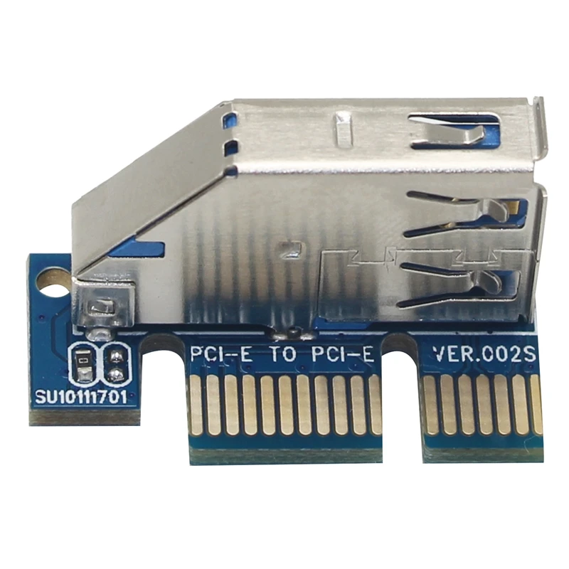 UEX101 PCI-E X1 to X1 удлинитель Riser Card адаптер с USB3.0 кабелем