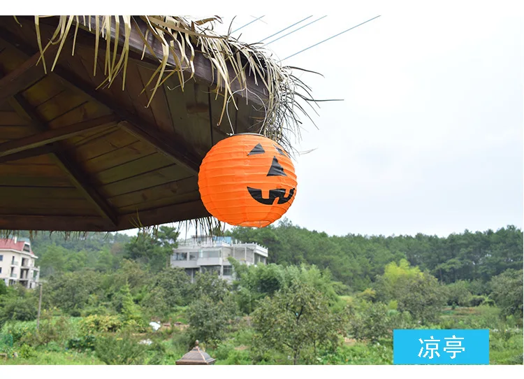 Cross Border for Solar Halloween Christmas Pumpkin Tome Lamp Courtyard Decorative Lights Nonwoven Fabric Hanging Lights