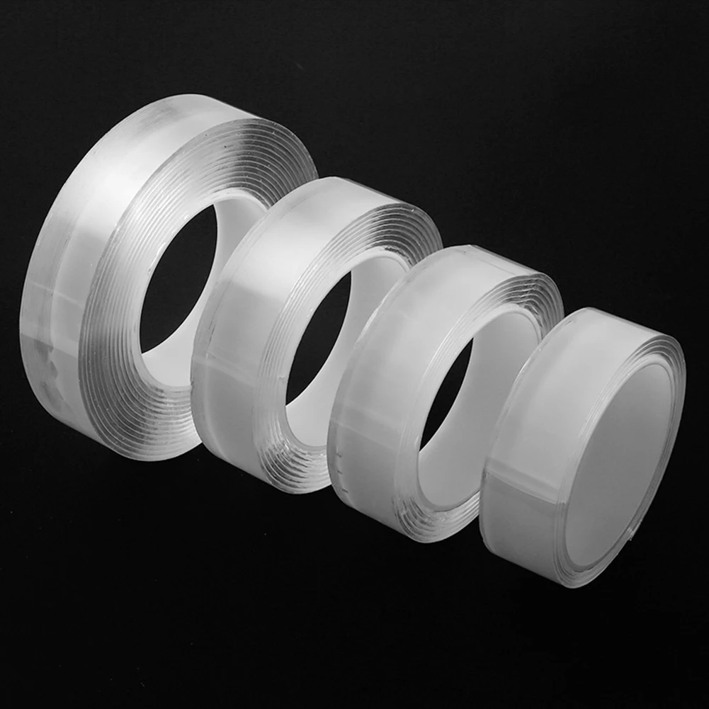 

Reusable Nano Magic Tape Double-Sided Transparent Sticker Washable for Cleanable Home Adhesive Universal Disks Glue 1/2/3/5m