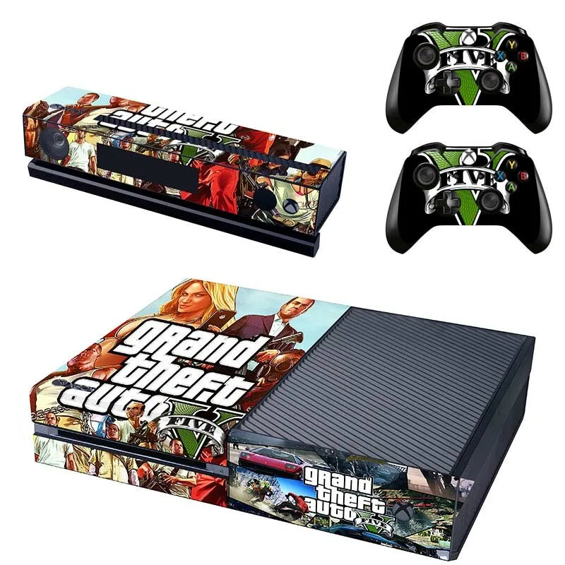 DXTM0064 GTA 5 кожа для Xbox one Наклейка s виниловая наклейка Накладка для Xbox One консоль Kinect два контроллера - Цвет: DXTM0064