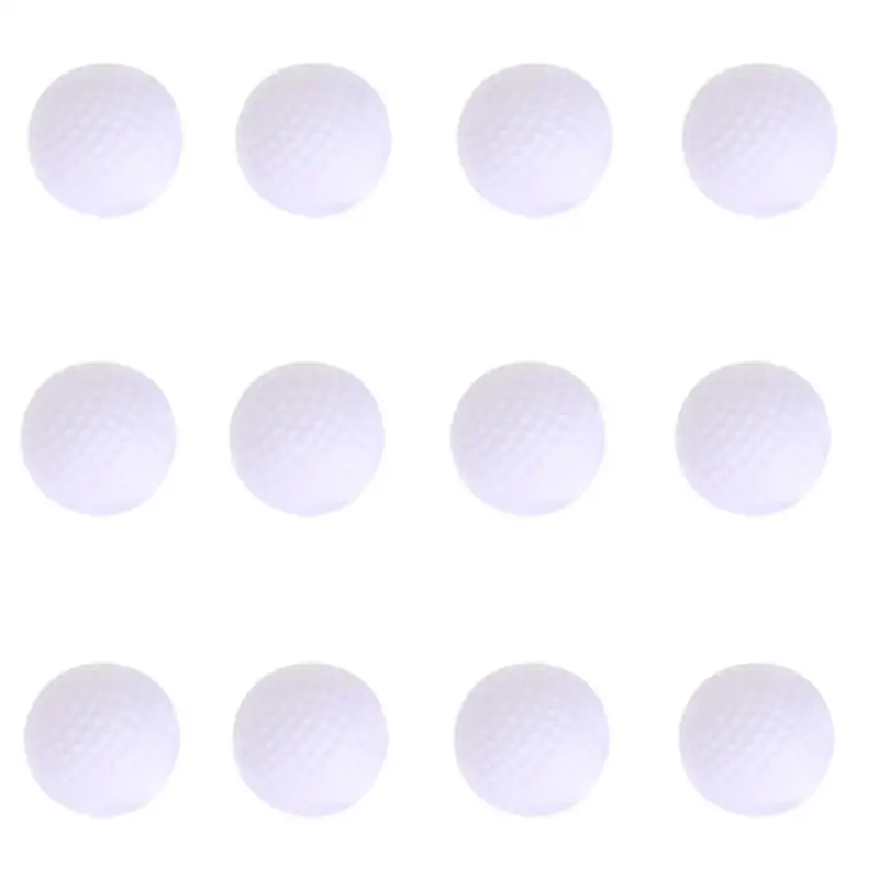 12 шт. мяч для гольфа пластиковая открытая Спортивная тренировка, теннис белый Golfball круглые тренировочные аксессуары для гольфа