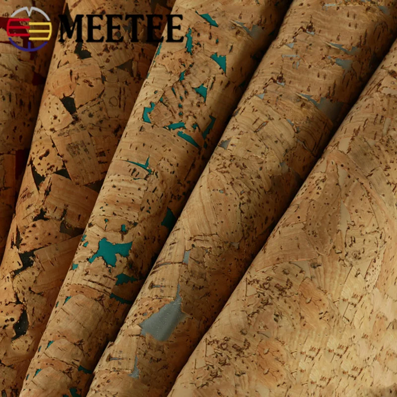Meetee x см 1 мм Толстая натуральная пробковая ткань из искусственной кожи с принтом