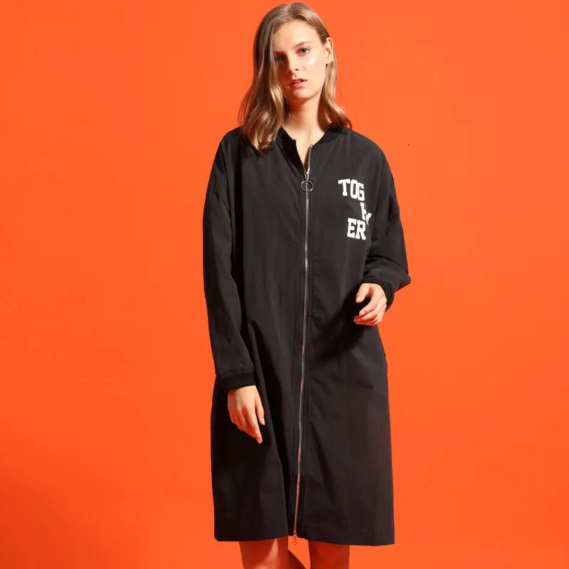 

[LANMREM] 2019 autumn and winter new productsFashion bat sleeves long section plus fertilizer to increase the jacket PA276