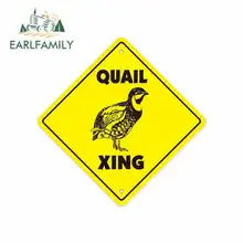 ^#Cheap EARLFAMILY 13cm x 13cm for Quail Zone Xing Logo Funny Car Stickers Vinyl Refrigerator RV VAN 3D Car Accessories Graphics JDM ^#Cheap EARLFAMILY 13cm x 13cm for Quail Zone Xing Logo Funny Car Stickers Vinyl Refrigerator RV VAN 3D Car Accessories Graphics JDM