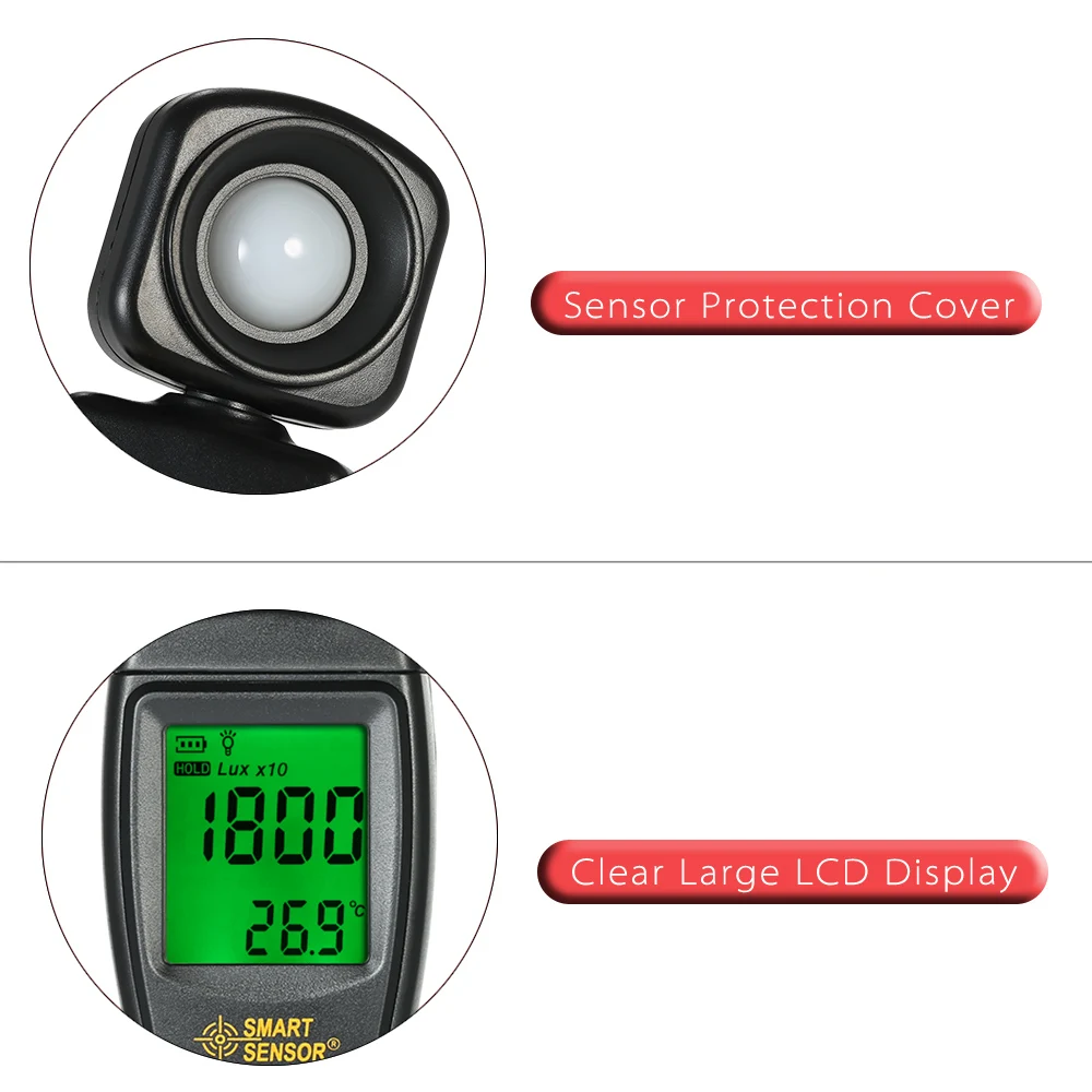 Умный датчик Luxmeter цифровой измеритель освещенности люксометр фотометр УФ