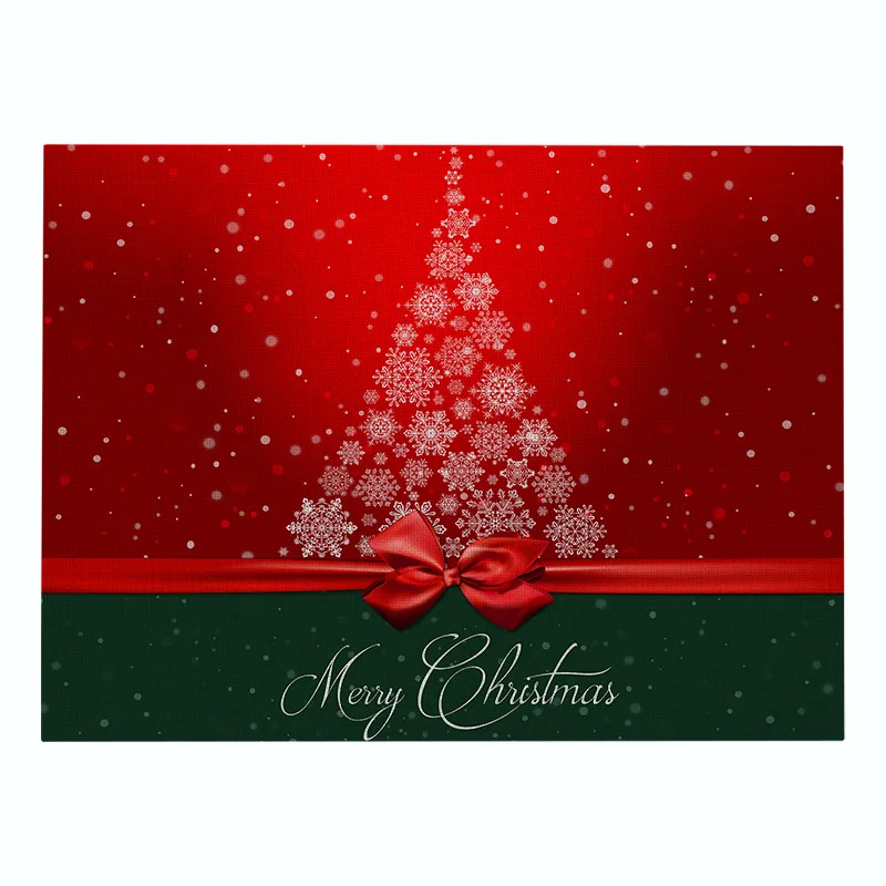 Elife Merry Christmas скатерти узор 42*32 см Лен красный снеговик украшения кухни Кофейня отель Декоративная скатерть - Цвет: 18