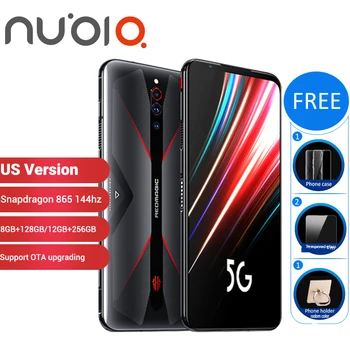 Перейти на Алиэкспресс и купить Игровой смартфон Nubia Red Magic 5G 12 Гб 256 ГБ/8 ГБ 128 ГБ 6,65 дюймSnapdragon 865 NFC Redmagic 5G