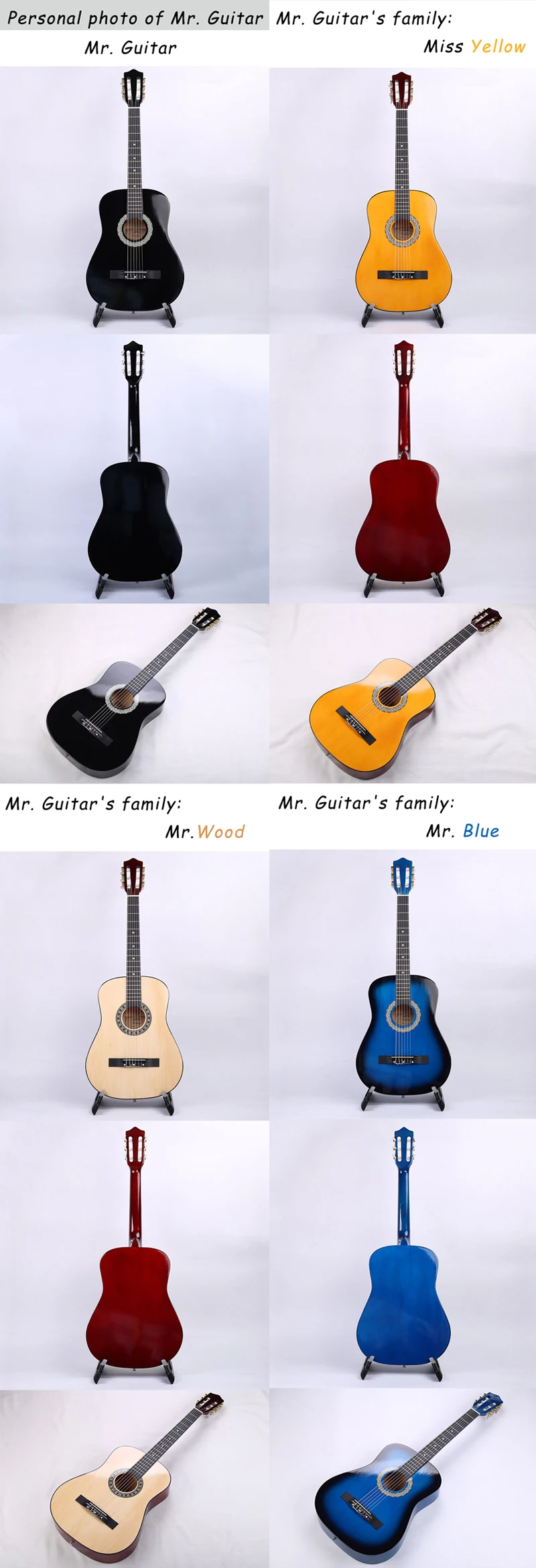 Mr Guitar 38 Классическая гитара 6 струн 4 цвета гитарные аксессуары с струнами сумка выбирает тюнер и метроном гитарра наборы AGT64