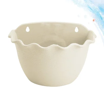 

1pc Wall Hanging Planter Flowerpot Semicircle Wall Hanging Basin Indoor and Outdoor Potted Garden Supplies Flower Container for